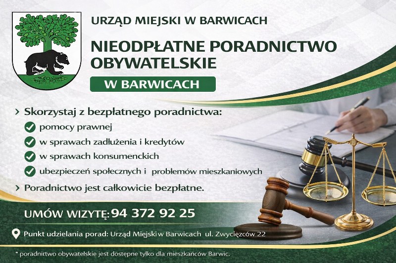 Nieodpłatne poradnictwo obywatelskie