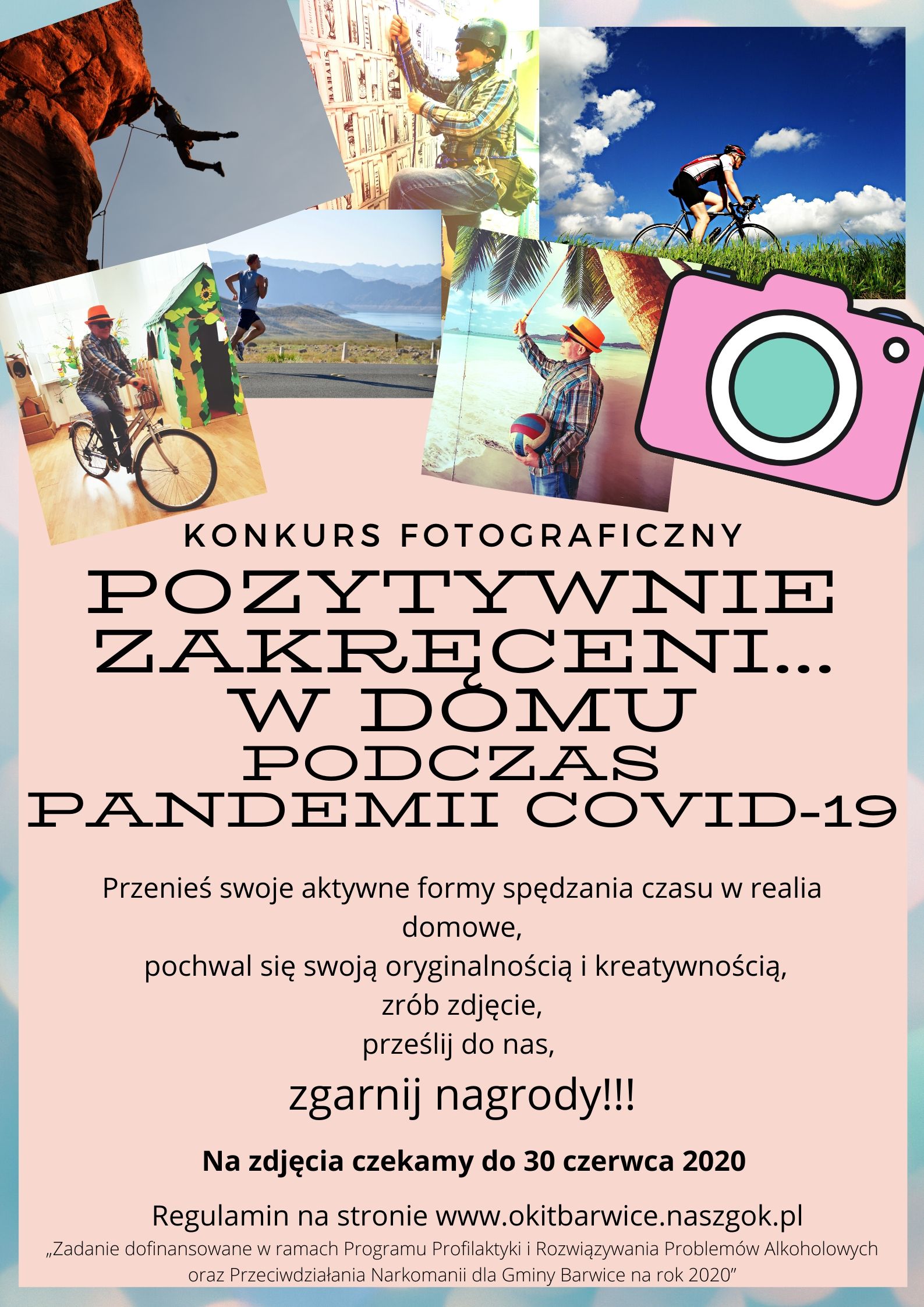 Plakat przedstawia informacje dotyczące konkursu fotograficznego.