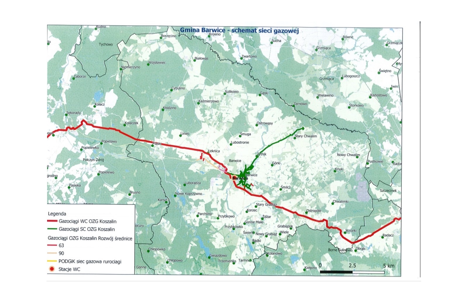 Mapa Gazociągu