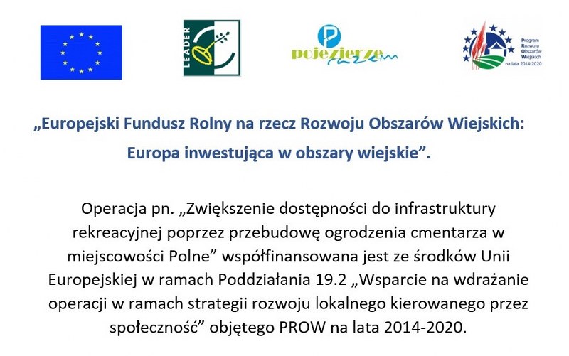 Tablica informacyjna dotycząca dofinansowania inwestycji