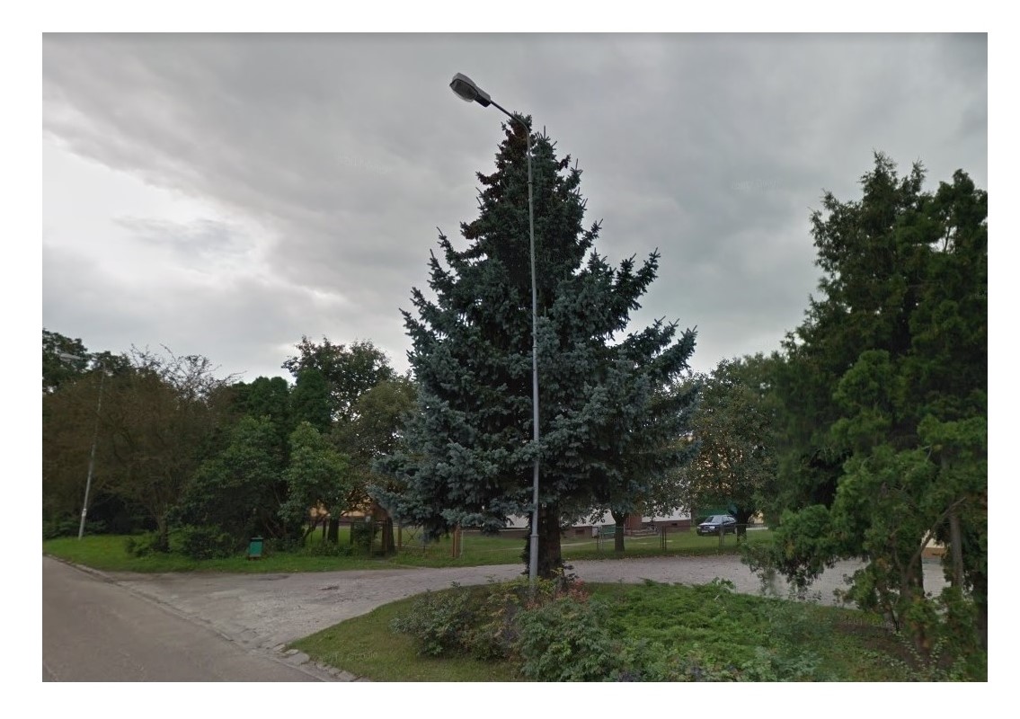 Lampa uliczna na ulicy Zielonej w Barwicach