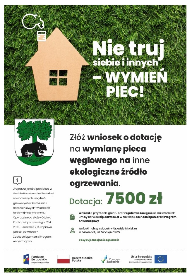 Ulotka dotycząca wymiany pieca