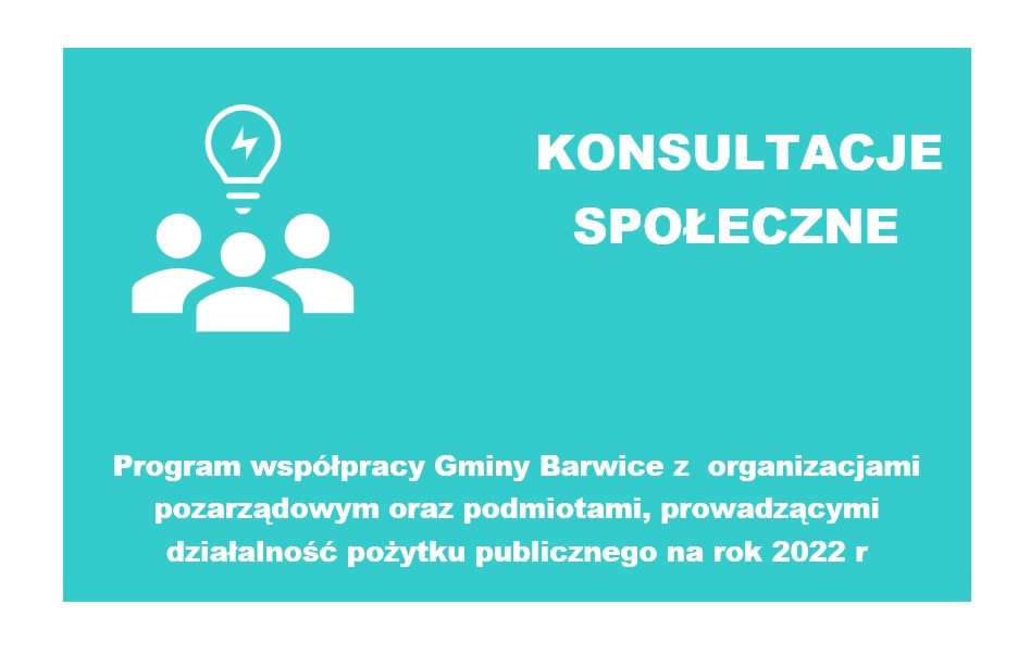 Plakat dotyczący konsultacji społecznych