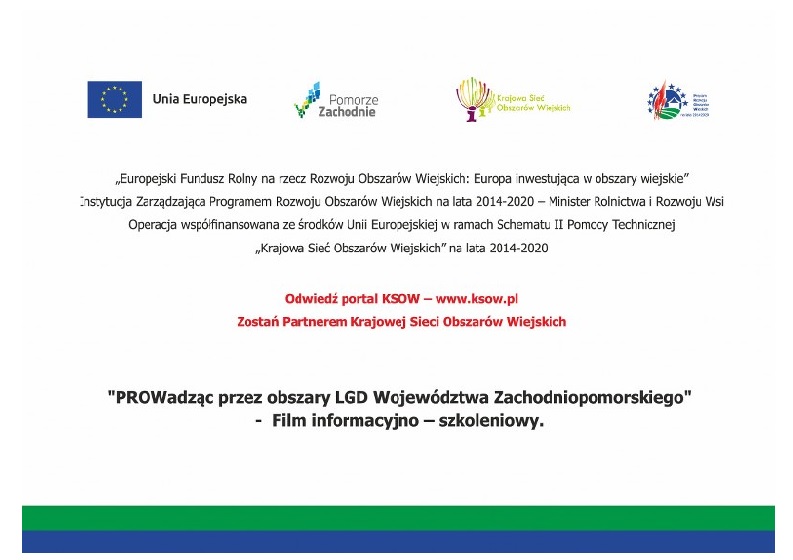na zdjęciu plakat informacyjny Lokalnej Grupy Działania