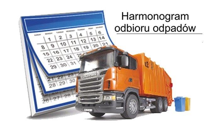 Śmieciarka oraz kalendarz