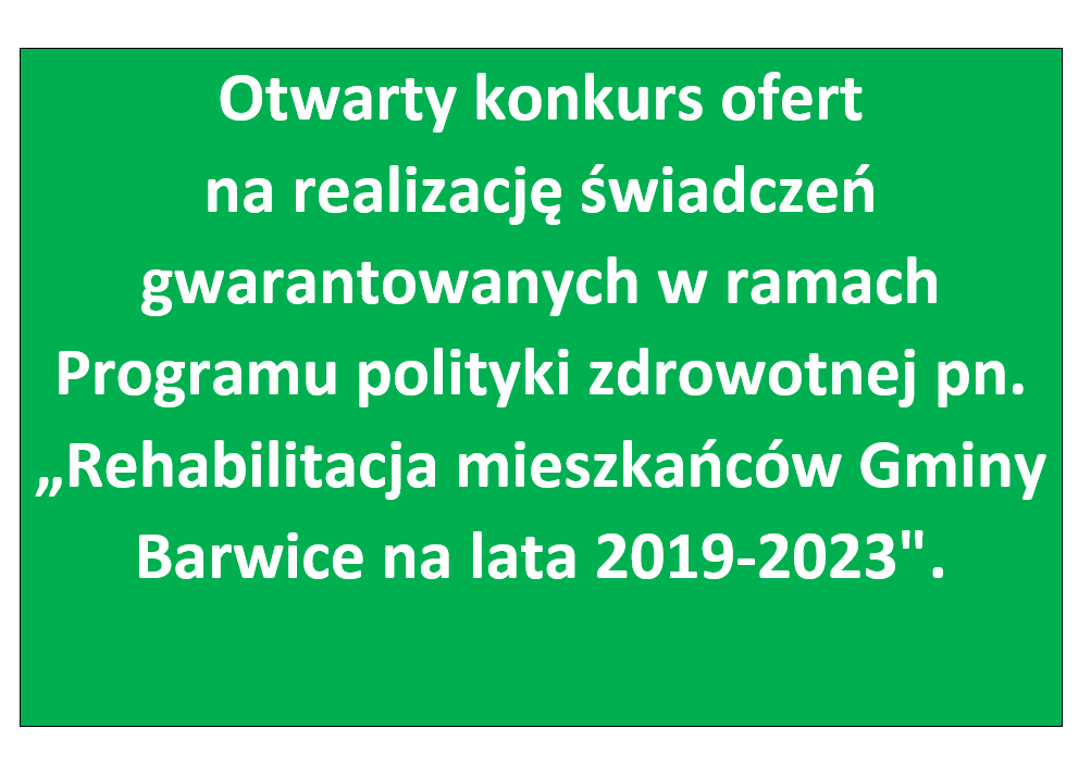 plakat informacyjny o otwartym konkursie ofert