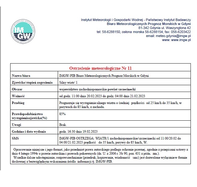 Ostrzeżenie meteorologiczne