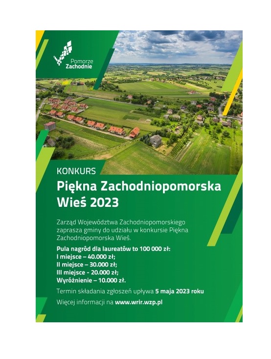 plakat konkursu Piękna Zachodniopomorska wieś