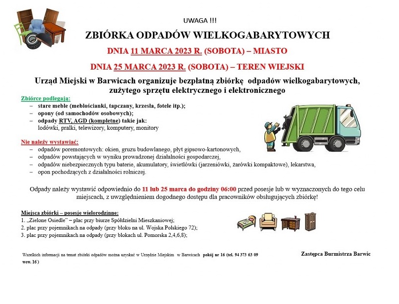 plakat zbiórka odpadów