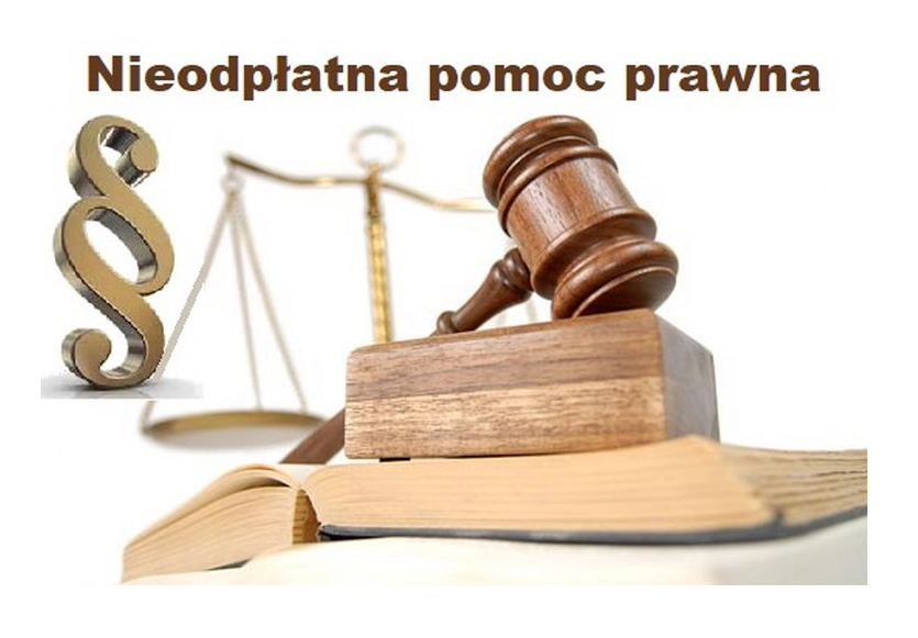 na zdjęciu plakat o nieodpłatnej pomocy prawnej