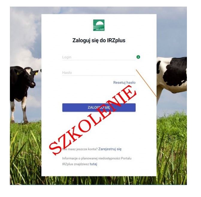 plakat informacyjny o szkoleniu z obsługi aplikacji IRZplus