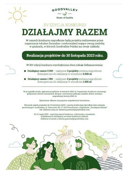 plakat konkursu "Działajmy Razem" firmy Goodvalley