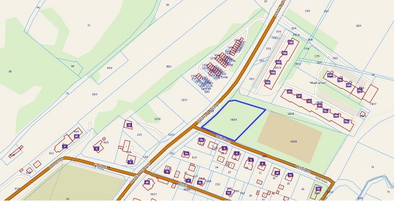 mapa podglądowa z zaznaczeniem działki 19/24 obręb Barwice 03