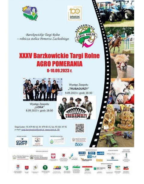 Plakat zapraszający na XXXV Targi Rolne AGRO POMERANIA