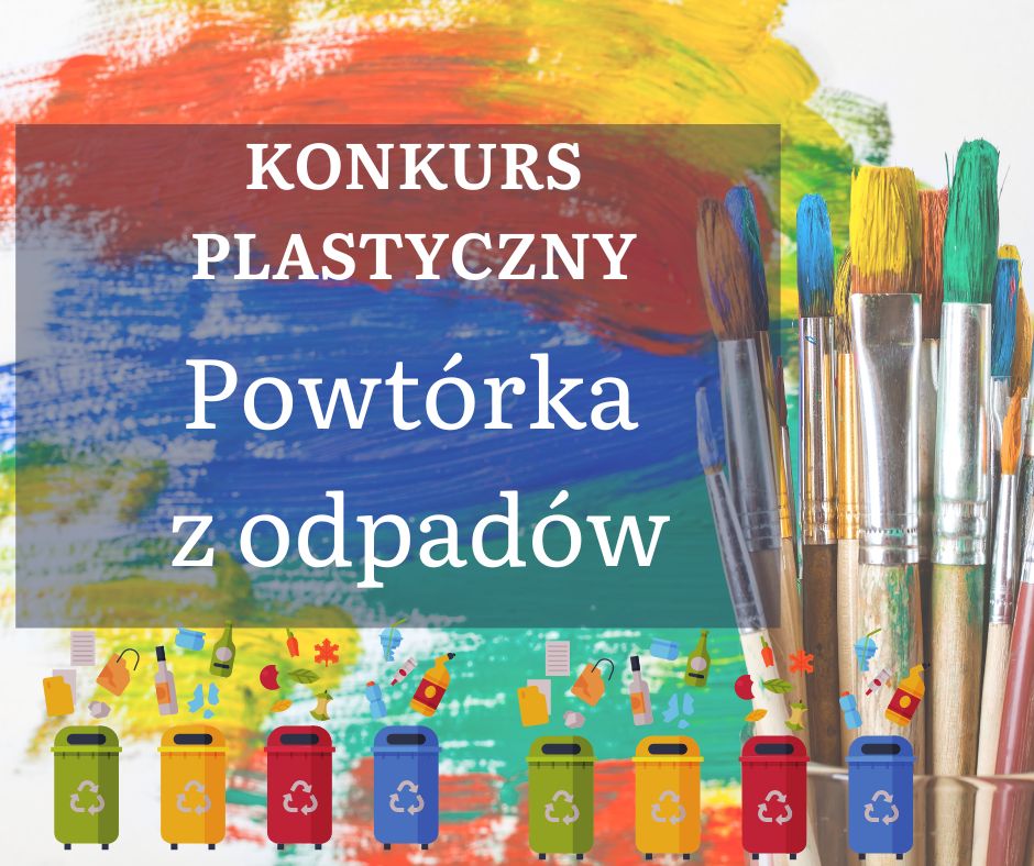 Plakat informujący o konkursie plastyczym