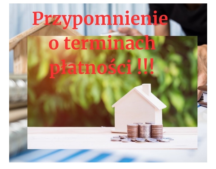 plakat z informacją o terminach płatności podatków