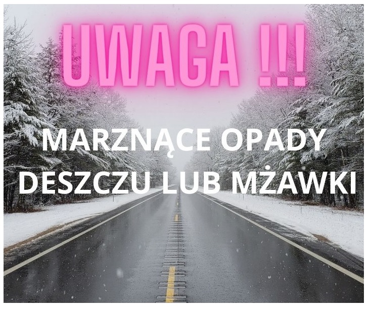 na zdjęciu droga w czasie zimy