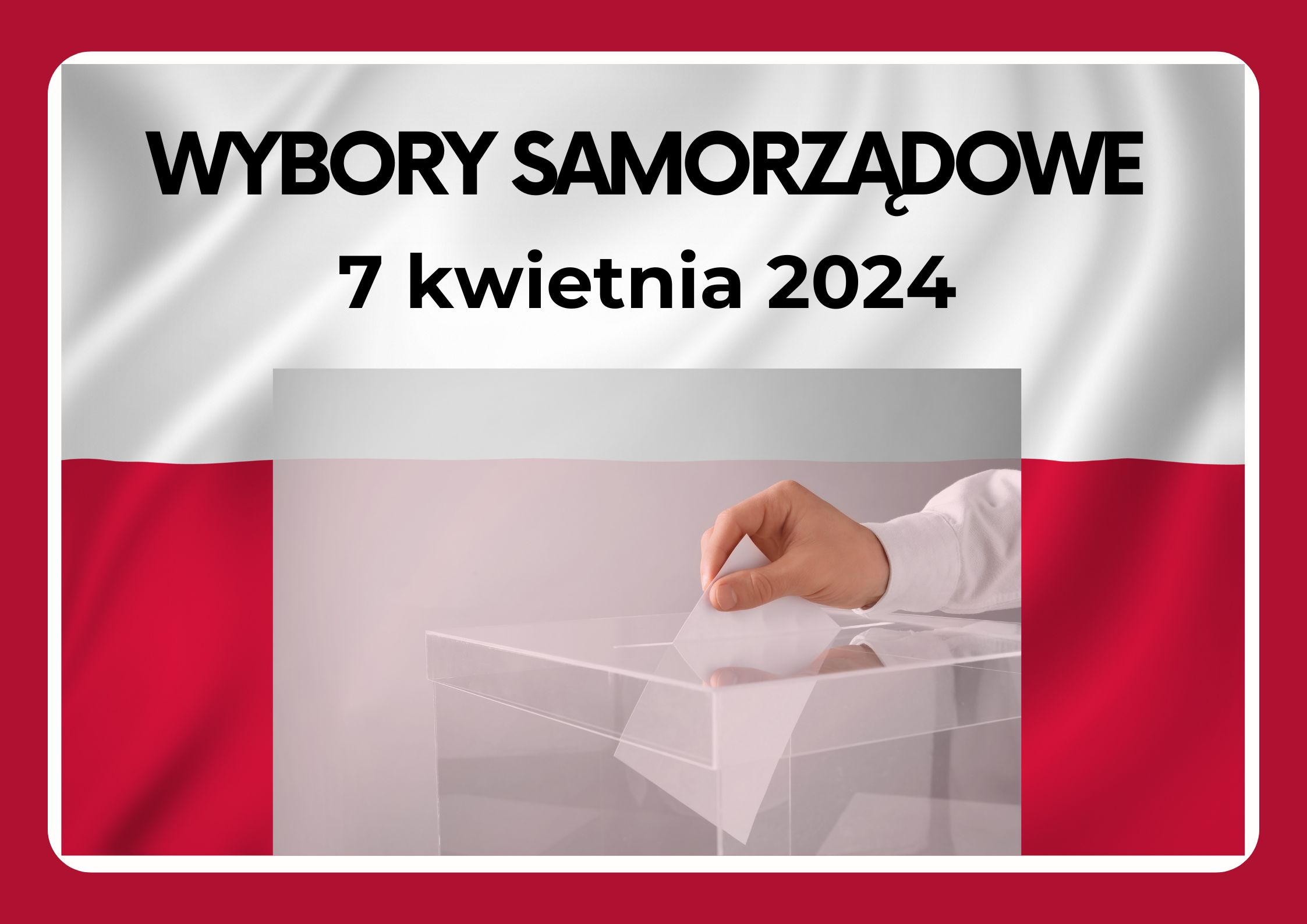 plakat informacyjny o wyborach samorządowych