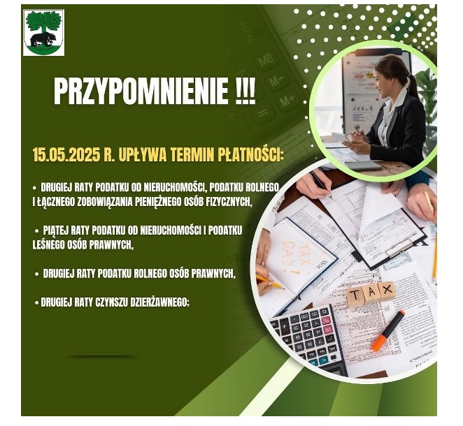 Przypomnienie o terminach płatności