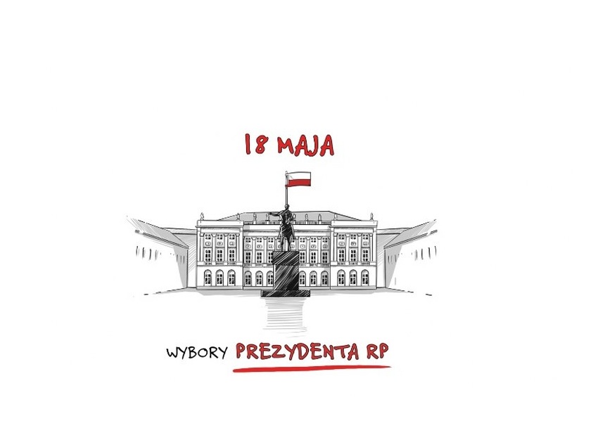 Plakat informujący o wyborach prezydenckich.