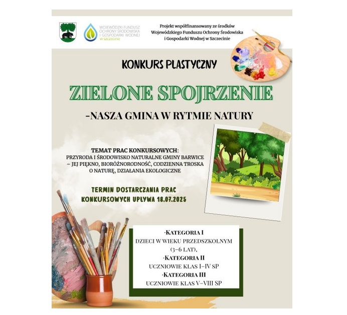 Zaproszenie do udziału w konkursie plastycznym „Zielone Spojrzenie – nasza gmina w rytmie natury”