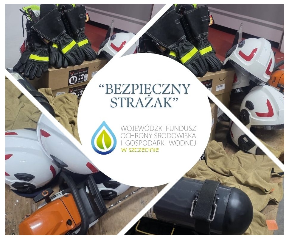 na zdjęciu sprzęt strażacki zakupiony przez OSP Barwice w ramach programu Bezpieczny strażak