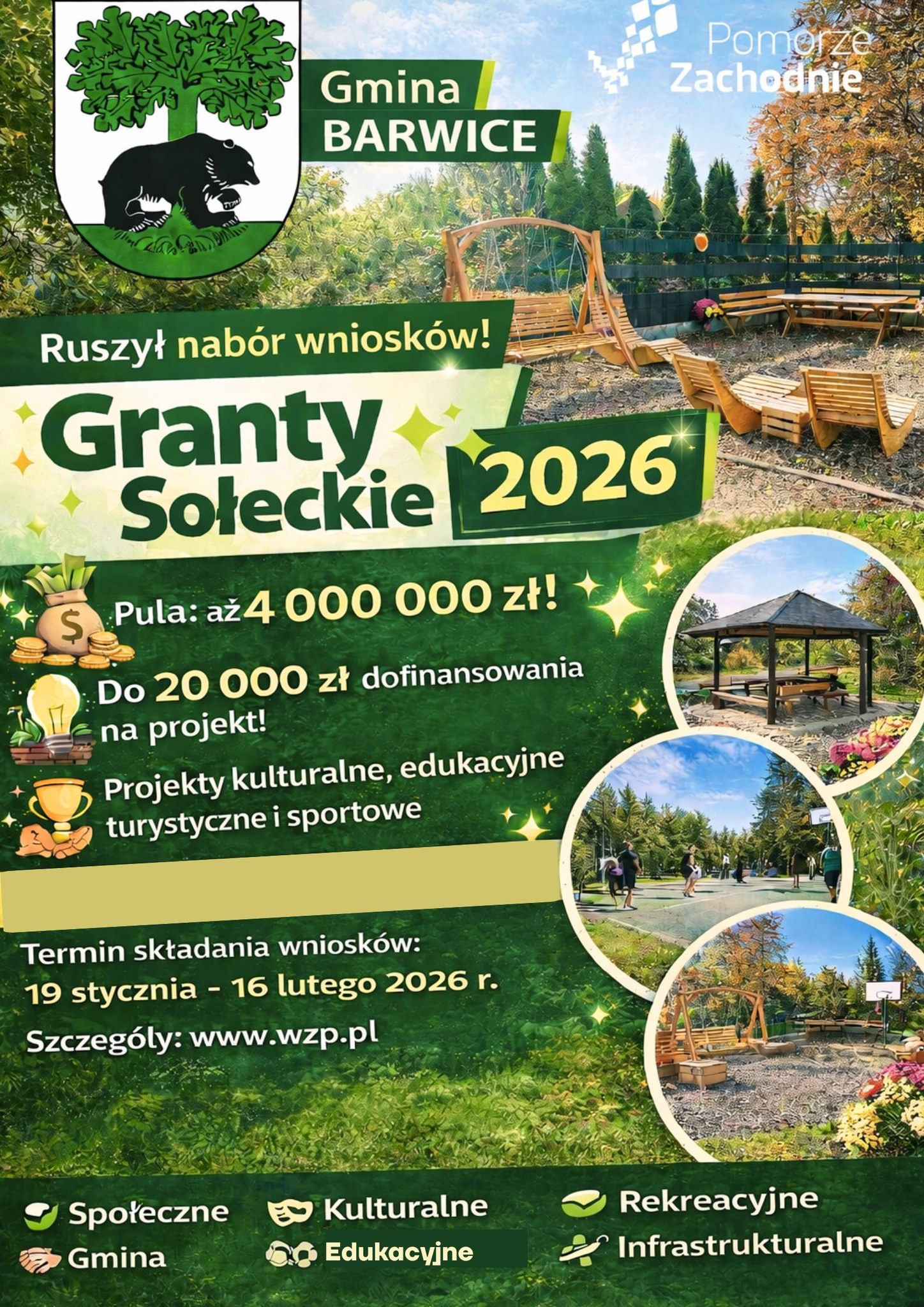 Plakat Granty sołeckie 2026