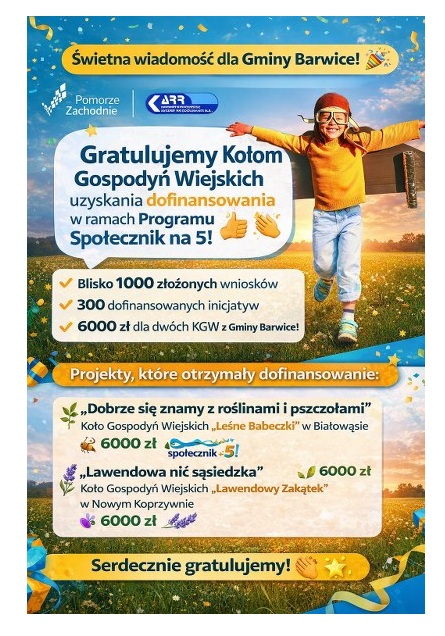 Plakat o dofinansowaniu ze Społecznika