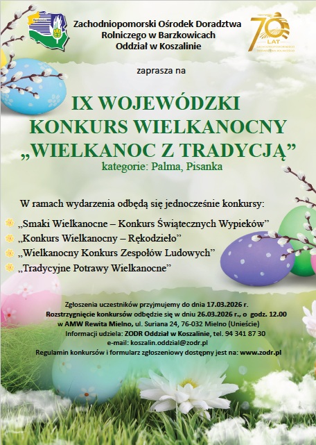 Plakat o konkursie Wielkanocnym