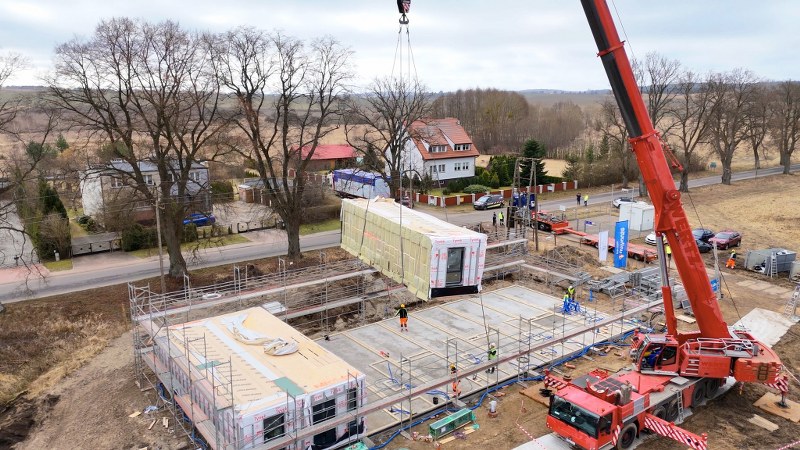 na zdjęciu teren budowy mieszkań w ramach SIM KZN