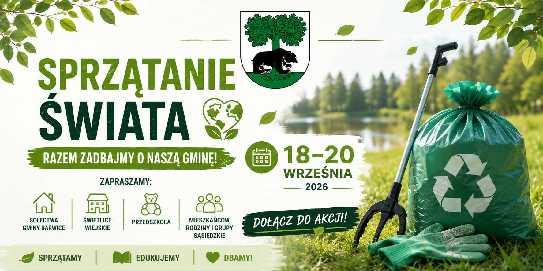 Sprzątanie świata – Polska 2026. Razem zadbajmy o Gminę Barwice