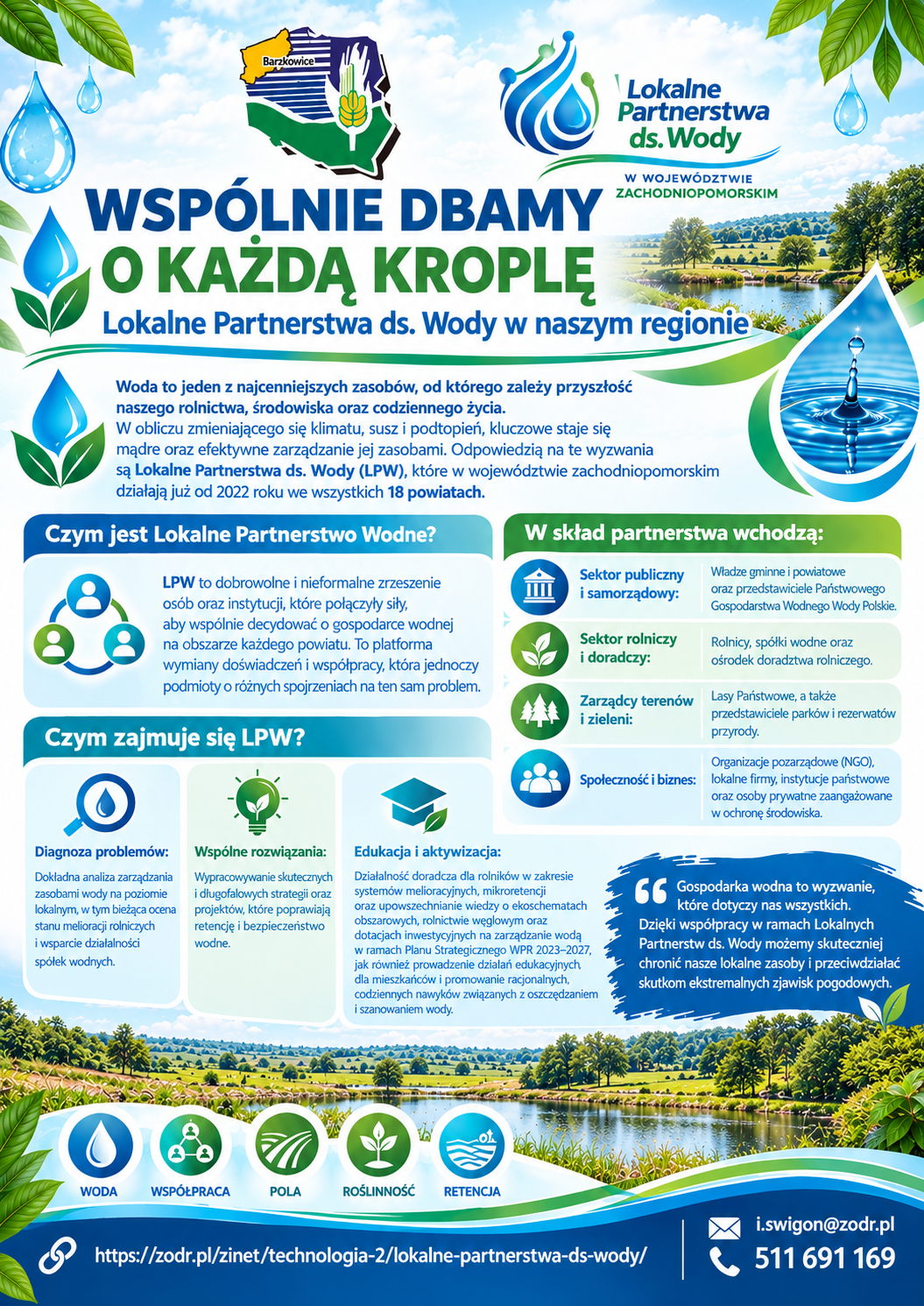 Wspólnie dbamy o każdą kroplę:  Lokalne Partnerstwa ds. Wody w naszym regionie