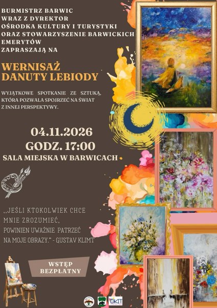 Plakat dotyczący wernisażu