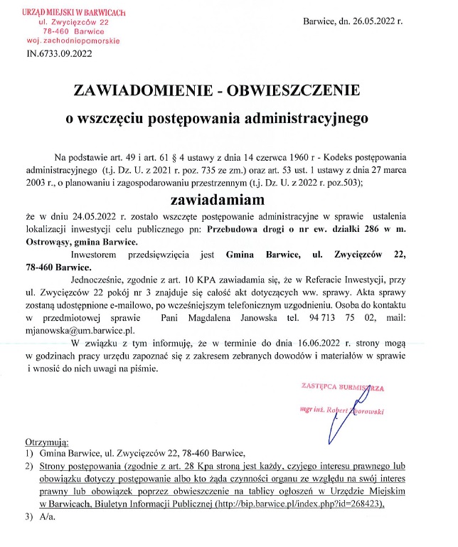 Zawiadomienie