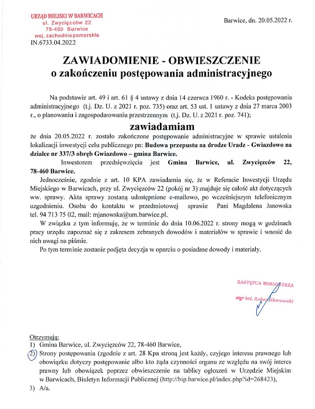 Zawiadomienie