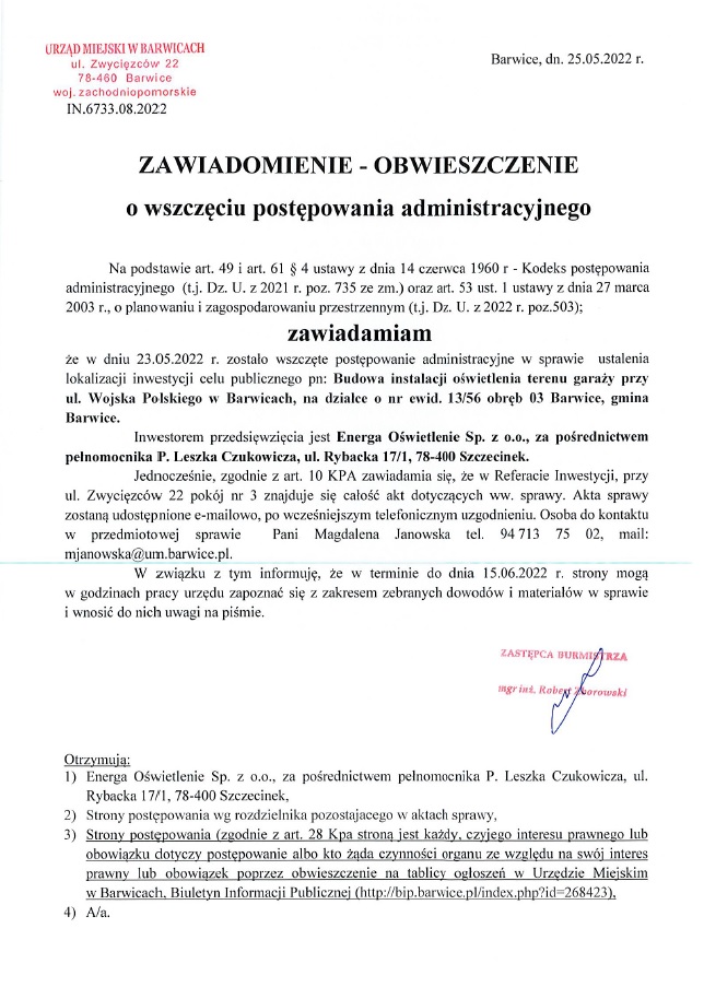 Zawiadomienie