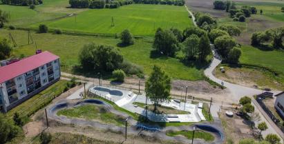Skatepark przy ul. Wiśniowej - widok z góry