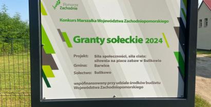 Tablica informacyjna Granty sołeckie 2024 - Sulikowo