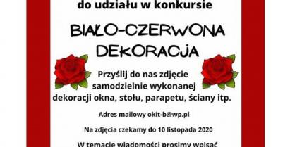 Plakat informujący o konkursie na 11 listopada 