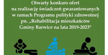 Rehabilitacja tablica informacyjna o otwartym konkursie ofert
