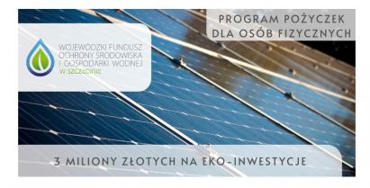 Plakat WFOŚ dotyczący programu pożyczek dla osób fizycznych na ekologiczne inwestycje