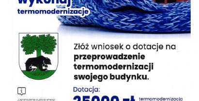 Plakat informacyjny termomodernizacja