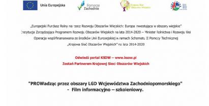 na zdjęciu plakat informacyjny Lokalnej Grupy Działania