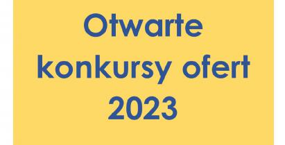 Plakat otwarte konkursy ofert