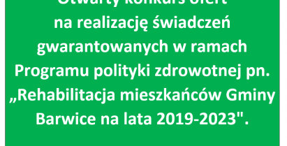 plakat informacyjny o otwartym konkursie ofert