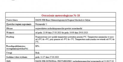 Ostrzeżenie meteorologiczne