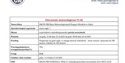 Ostrzeżenie meteorologiczne