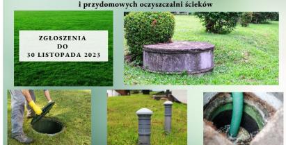 na zdjęciu plakat z przydomowymi oczyszczalniami ścieków