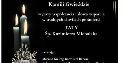 Kondolencje dla Sekretarz Kamili Gwiazdy