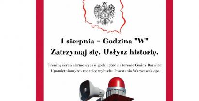 Trening syren alarmowych oraz upamiętnienie 81. rocznicy wybuchu Powstania Warszawskiego